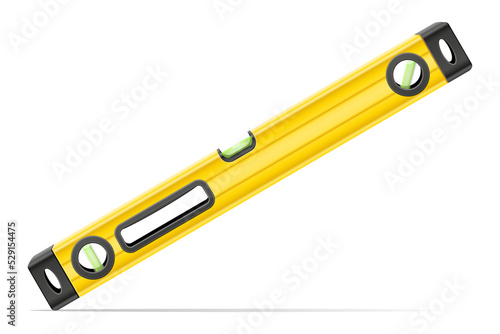 building level measuring device for determining a flat surface vector illustration