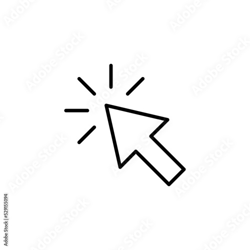 Click icon vector for web and mobile app. pointer arrow sign and symbol. cursor icon