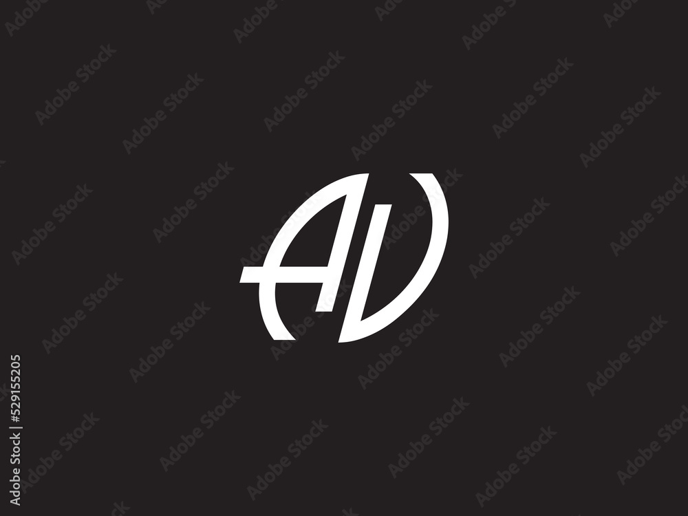 Abstract AV Logo Icon, Creative Av va Logo Letter Vector Image Design ...