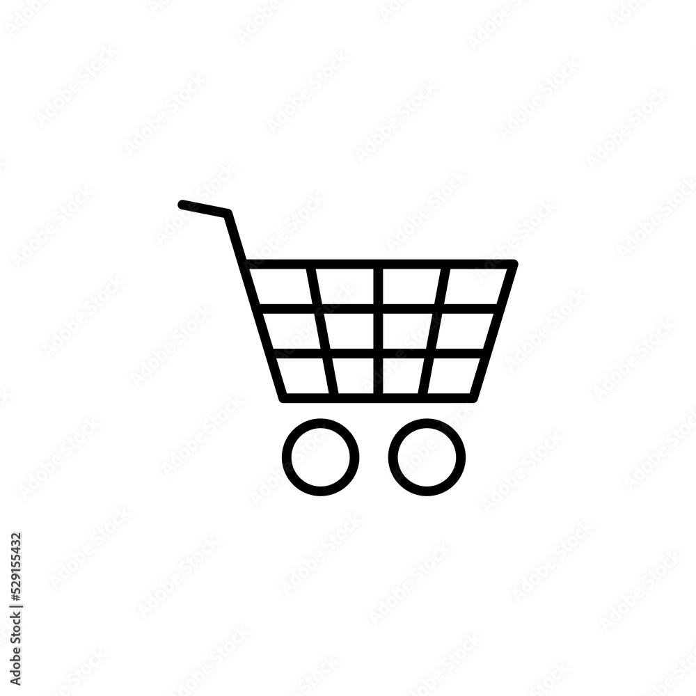 Shopping icon for web and mobile app. Shopping cart sign and symbol. Trolley icon Shopping icon for web and mobile app. Shopping cart sign and symbol. Trolley icon