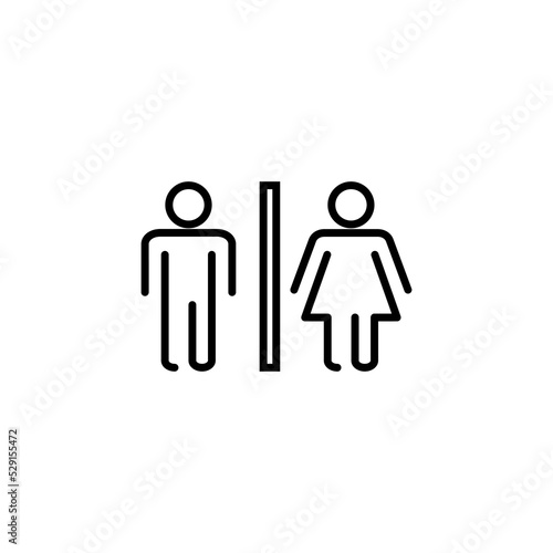 Toilet icon for web and mobile app. Girls and boys restrooms sign and symbol. bathroom sign. wc  lavatory