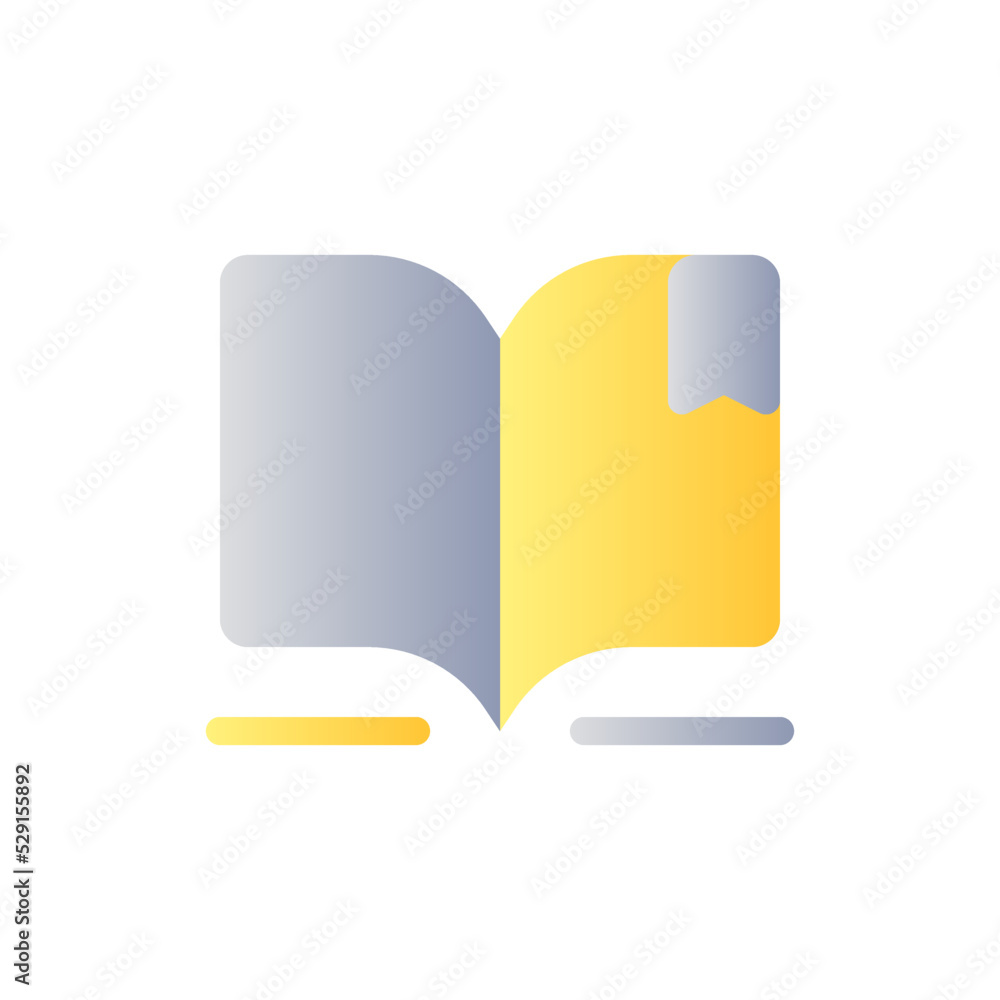 Reading e book flat gradient two-color ui icon. Digital library. Ebook reader. Educational platform. Simple filled pictogram. GUI, UX design for mobile application. Vector isolated RGB illustration Reading e book flat gradient two-color ui icon. Digital library. Ebook reader. Educational platform. Simple filled pictogram. GUI, UX design for mobile application. Vector isolated RGB illustration