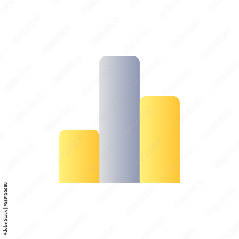 Column graph flat gradient two-color ui icon. Vertical bar chart. Math lesson. Data visualization. Simple filled pictogram. GUI, UX design for mobile application. Vector isolated RGB illustration Column graph flat gradient two-color ui icon. Vertical bar chart. Math lesson. Data visualization. Simple filled pictogram. GUI, UX design for mobile application. Vector isolated RGB illustration