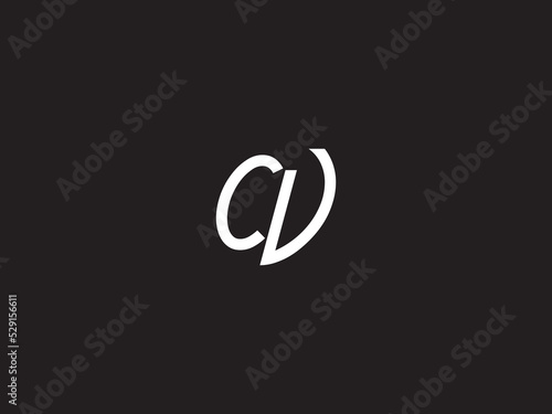 Monogram CV Logo Design, Creative Cv vc Logo Letter Vector Icon For Clothing Brand