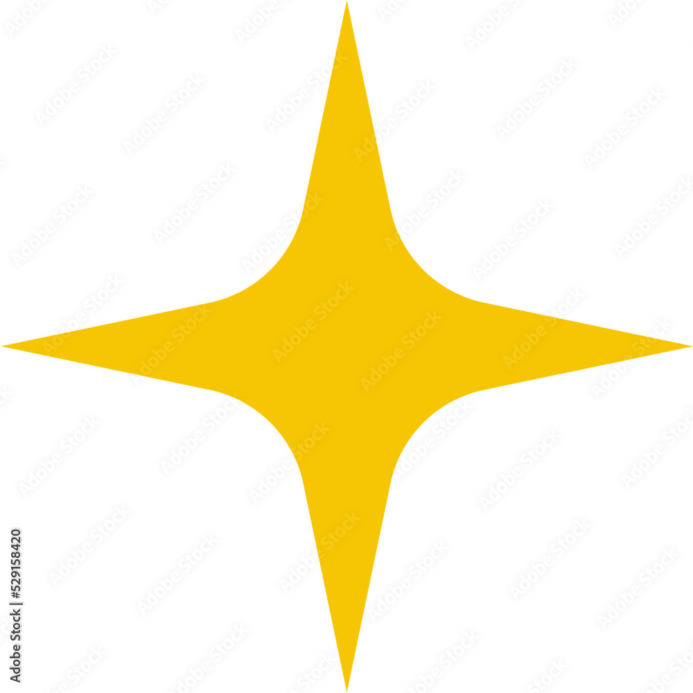 Yellow Sparkle Star Icon Yellow Sparkle Star Icon