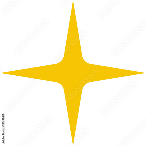 Yellow Sparkle Star Icon