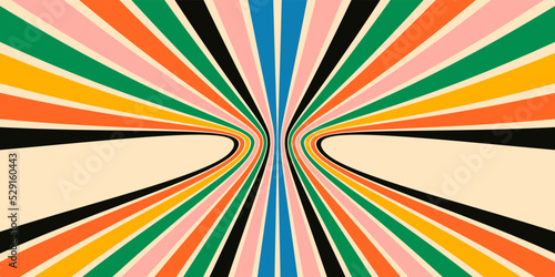 Retro Groovy Background. 70's Vibes Vector Design. Trendy Y2k Backdrop . Funky Retro Wallpaper.