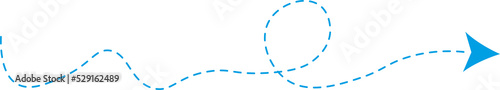 Dashed line arrow