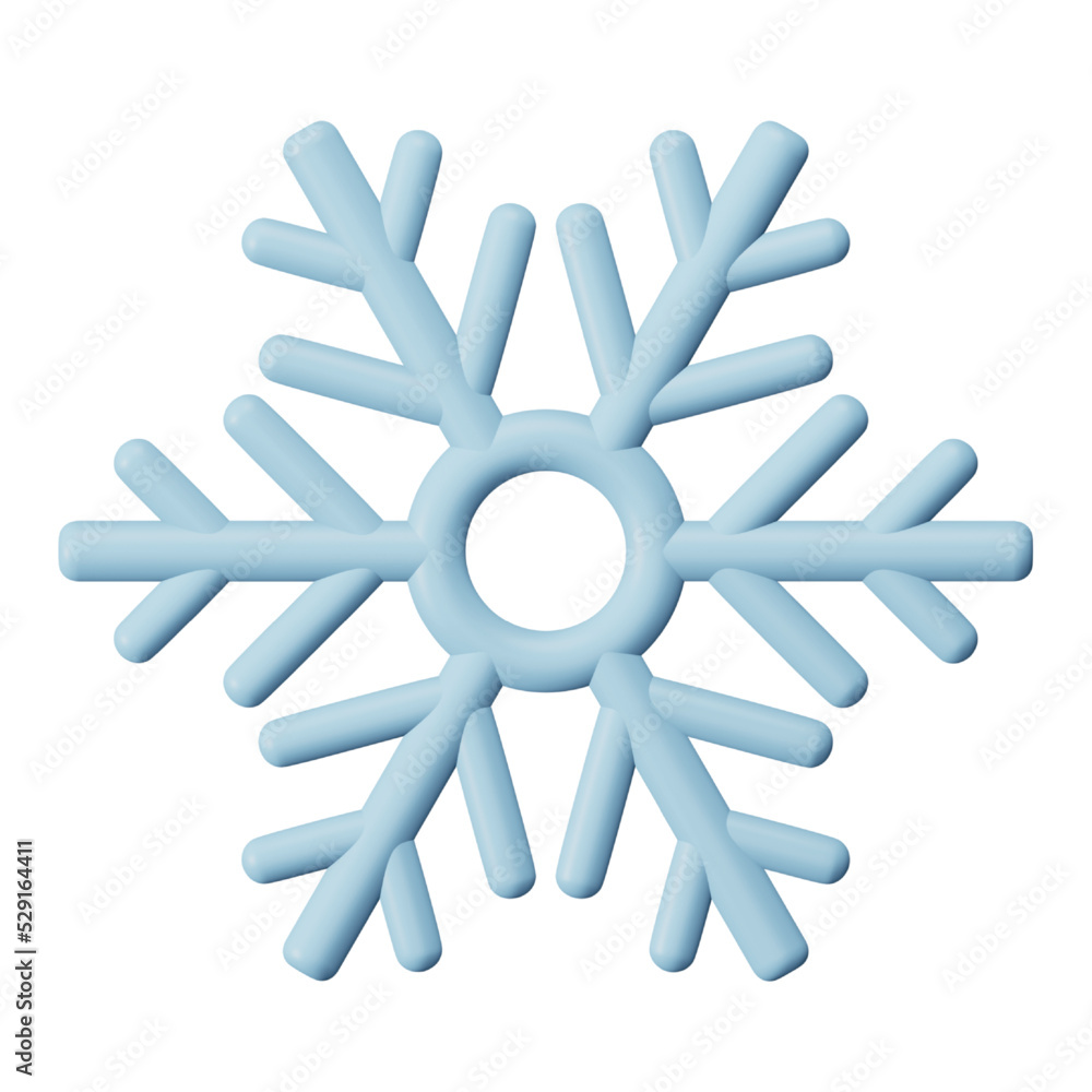 Christmas snow 3d rendering isometric icon. Christmas snow 3d rendering isometric icon.
