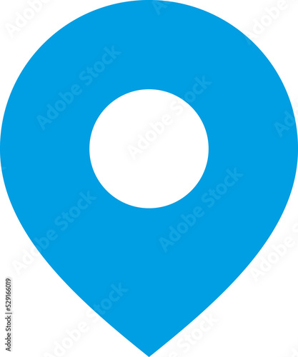 Blue map marker, map pin, location PNG with transparent background