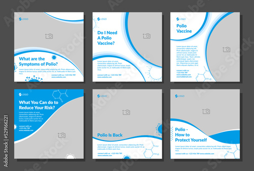 Poster template set, vector illustration