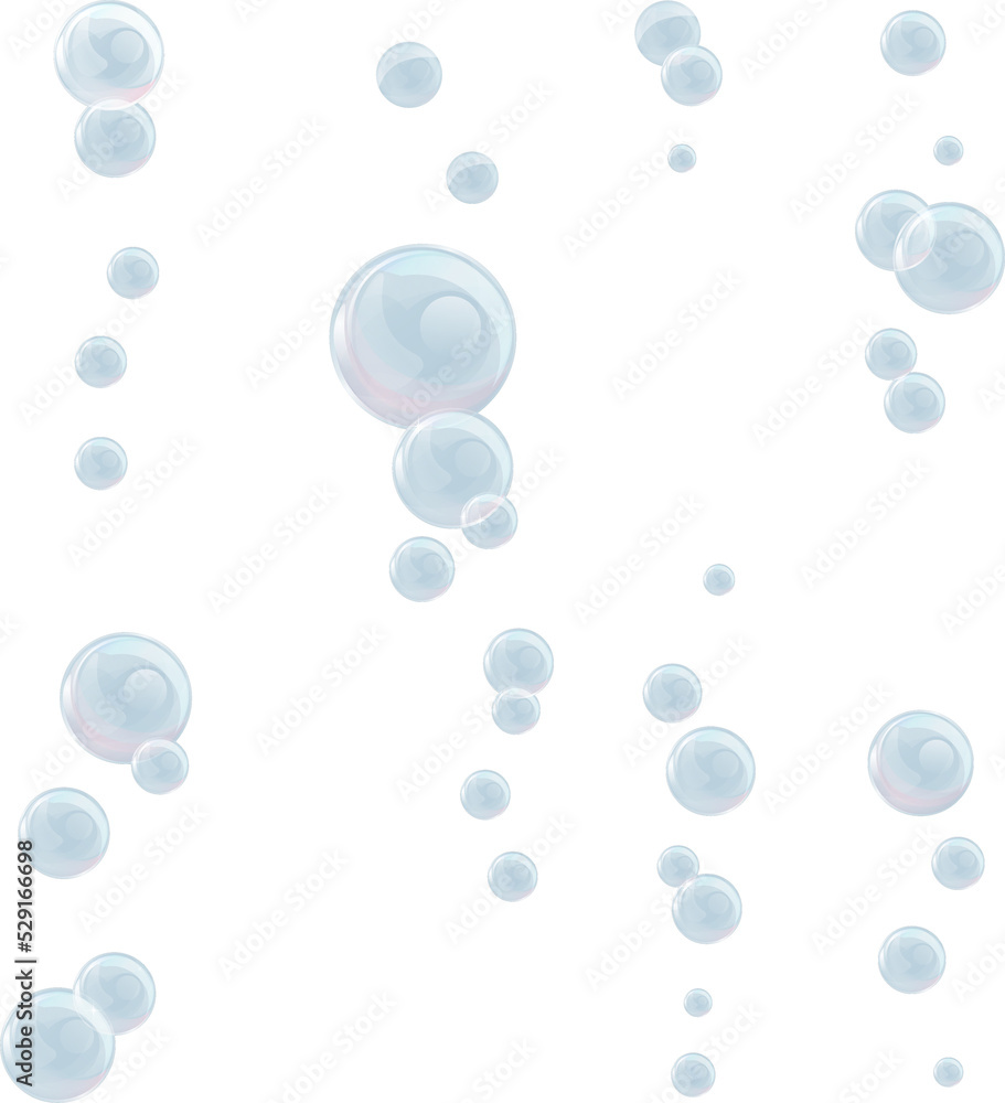 Obraz premium Floating bubbles seamless tiling background