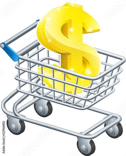 Dollar currency trolley con...