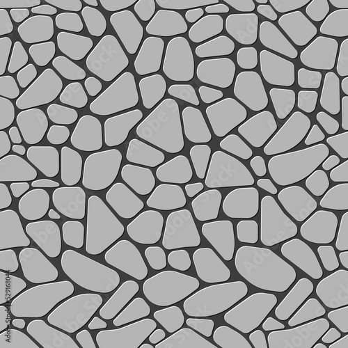 Stone seamless texture. Masonry graphic texture. Mosaic tracery texture. Quality design background. Vector illustration