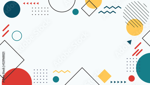 trendy background design memphis style
