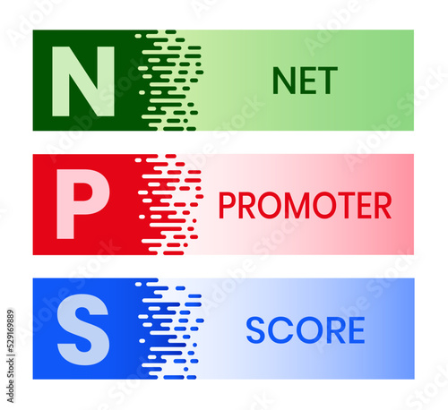 NPS - Net Promoter Score acronym, business concept background