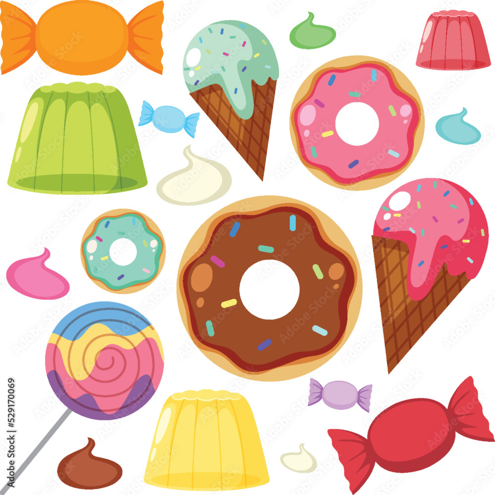 Sweet dessert seamless pattern Sweet dessert seamless pattern
