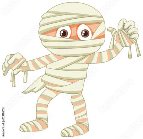 Mummy kid cartoon character