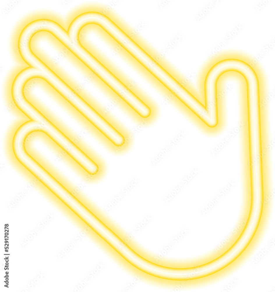 Obraz premium hand neon icon