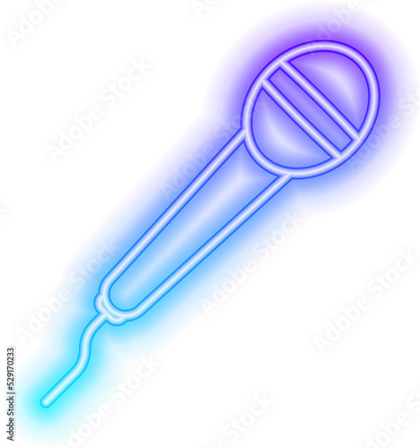 microphone neon icon