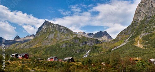 Hjørundfjord in between the Sunnmøre Alps, Møre og Romsdal, Norway.