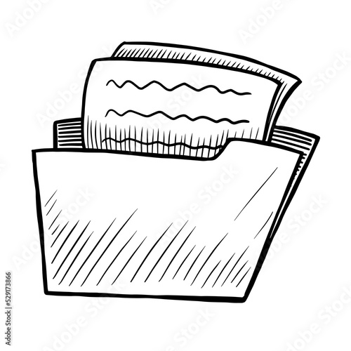 folder with documents vector illustration on white background