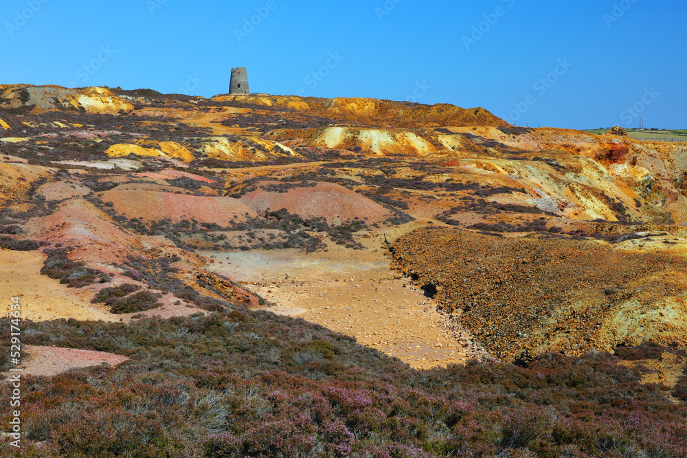 Copper Mountain or Parys mountain near Amlwch, Anglesey, Wales, UK.