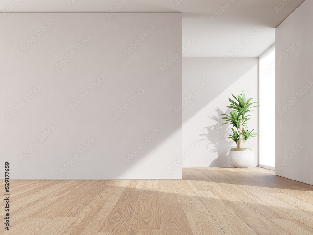 3d rendering of empty room with wooden floor and concrete wall. 3d rendering of empty room with wooden floor and concrete wall.