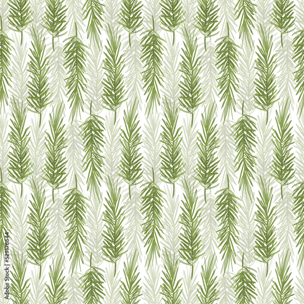 Raster seamless pattern with rosemary. Pastel shades. Great for wallpaper.