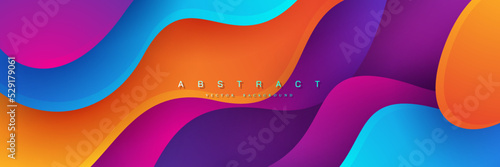 Trendy gradient vector background . Abstract background with wavy shape and colorful gradient.