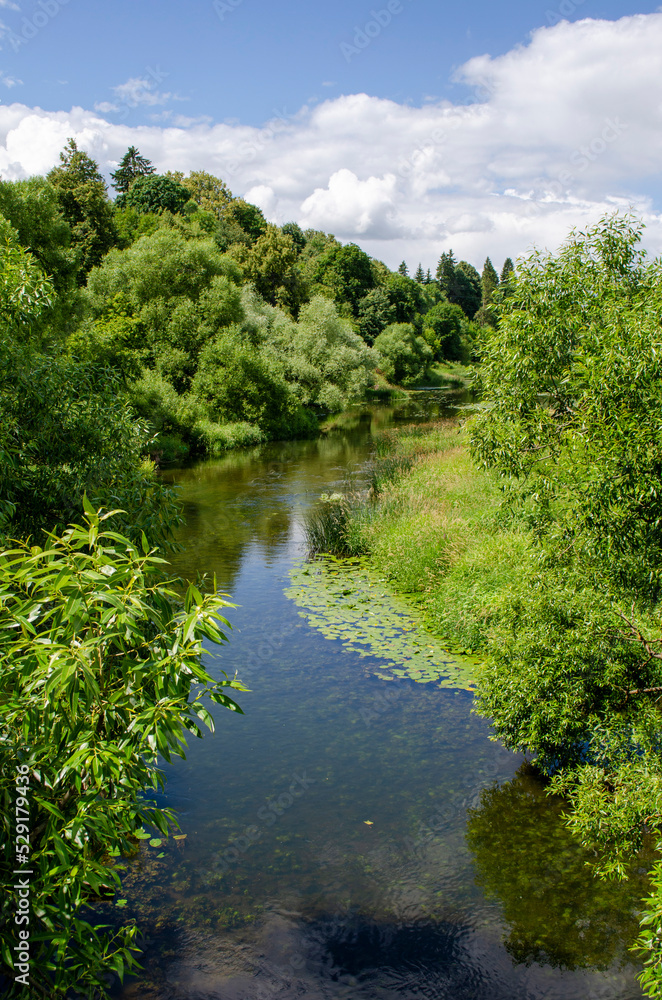 Beautiful view of the small river in a sunny day Beautiful view of the small river in a sunny day