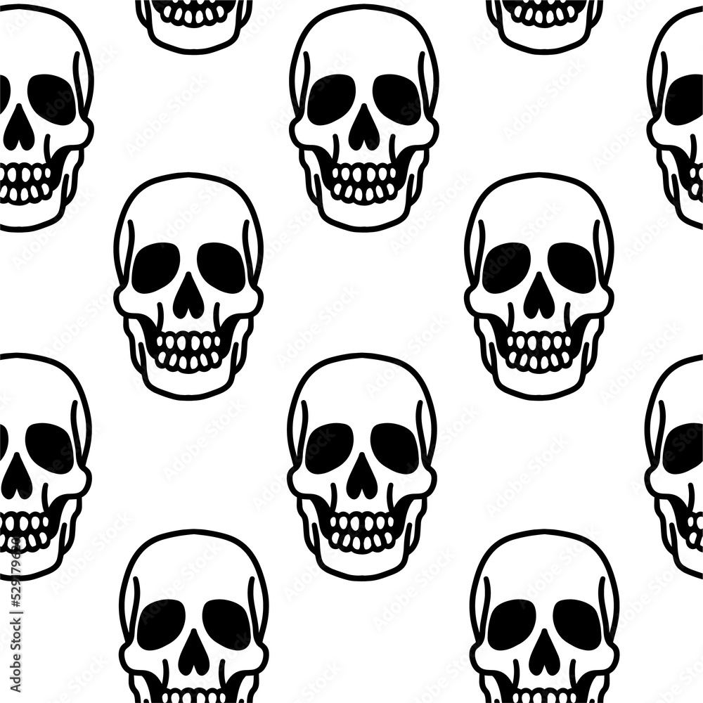 skull - line art illustration skull - line art illustration