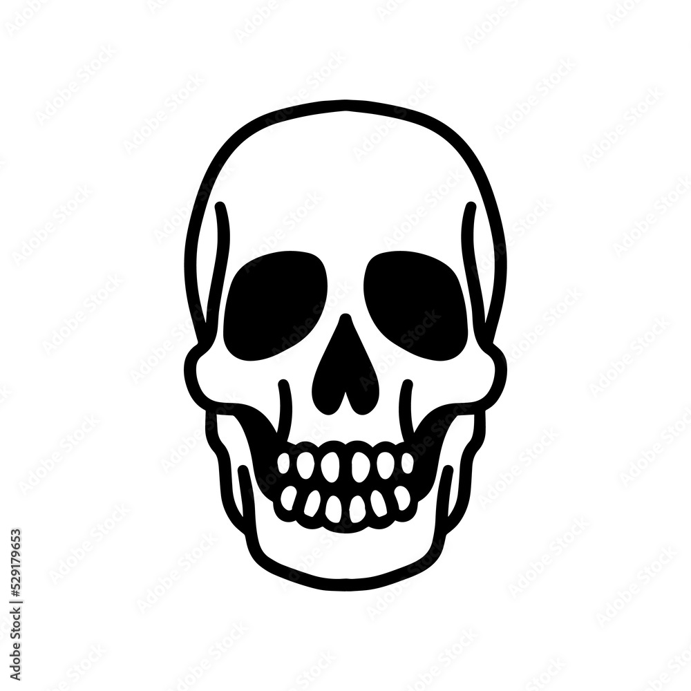 Obraz premium skull - line art illustration