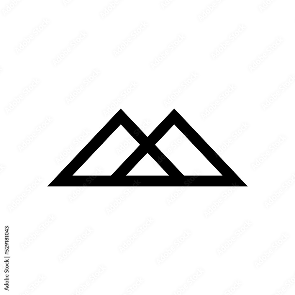 two triangles symbol for icon design two triangles symbol for icon design