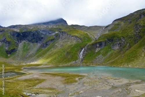 Nassfeld-Speicher reservoir at Grossglockner High Alpine Road in High Tauern, Carinthia, Austria