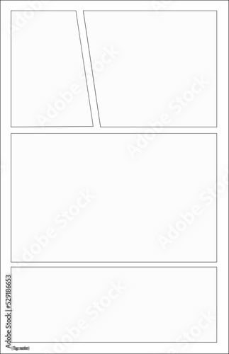 Comic backgrounds. Manga, pop art backdrops in frames 2 panel and 4 square style 1 for helping mangaka drawing