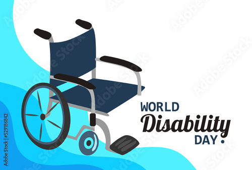Flat World Disability Day Concept