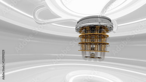 quantum computer in a white room