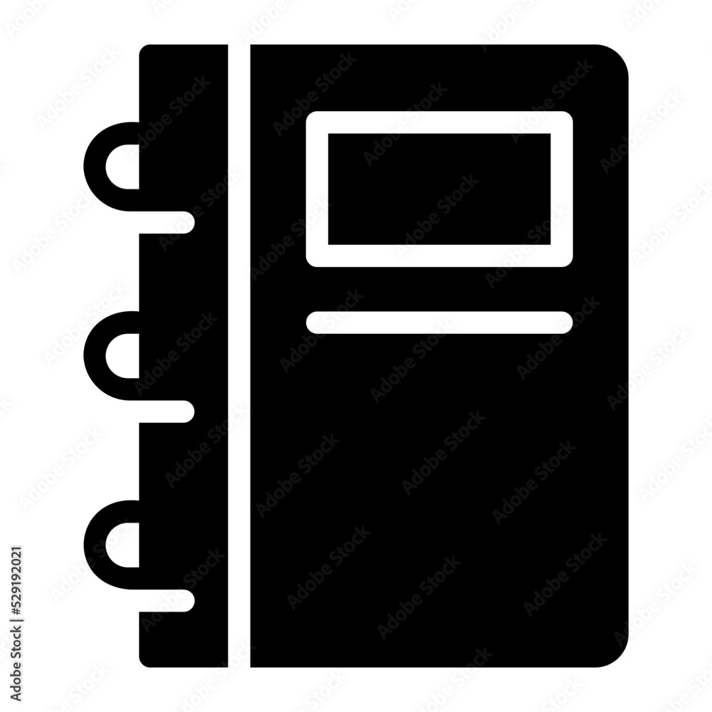 notebook glyph icon