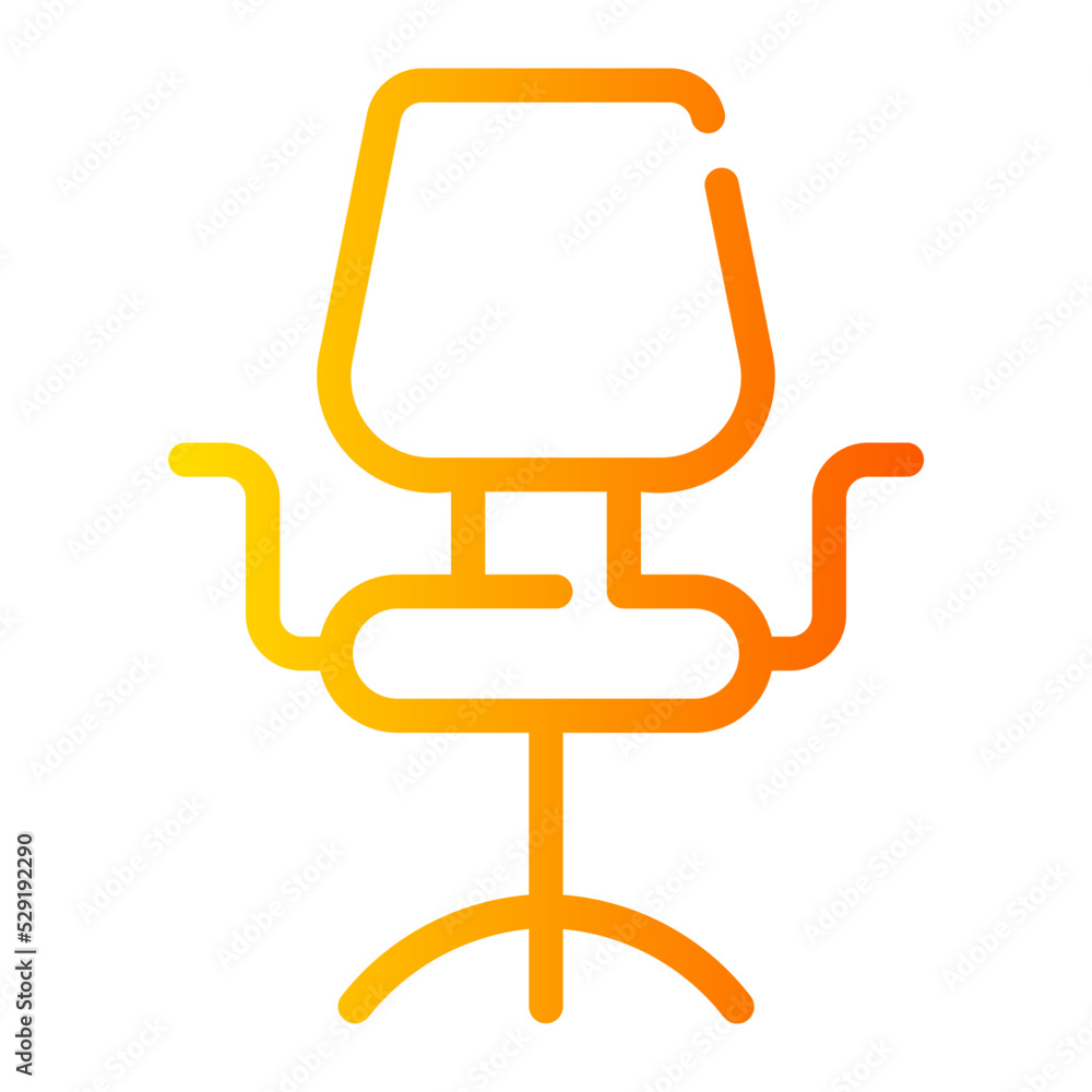 office chair gradient icon office chair gradient icon