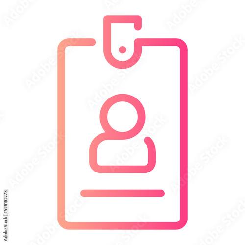 id card gradient icon