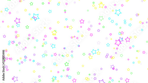 PNG 4K neon colors stroke stars, colorful glow stars design element