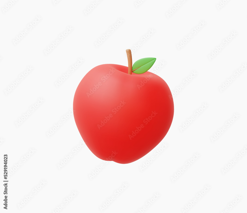 3d Realistic Apple fruit vector illustration. 3d Realistic Apple fruit vector illustration.
