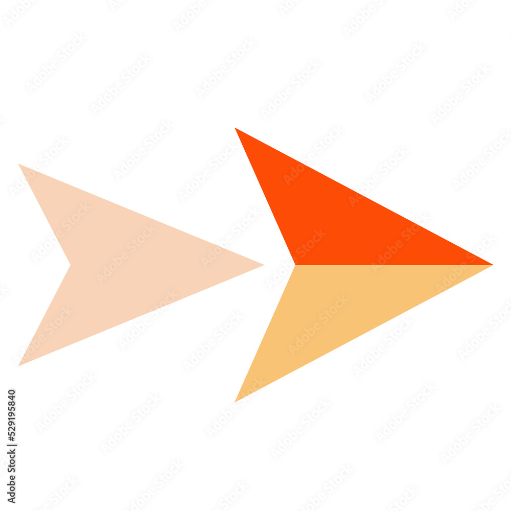 Orange web arrow isolated for design Orange web arrow isolated for design
