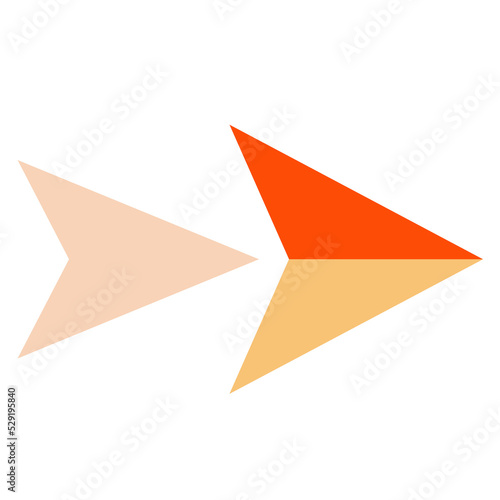 Free Download Orange web arrow isolated for design - GFXLoad