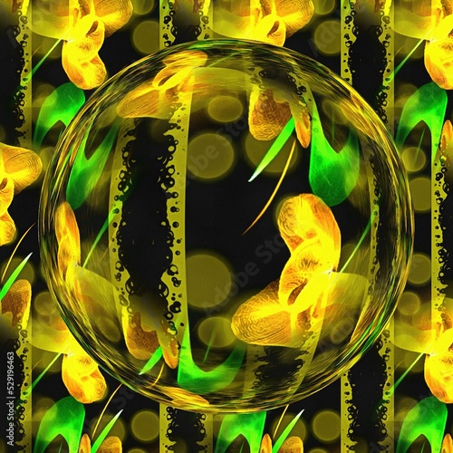 3d fractal illustration. Abstract fractal in bright and colorful color. Abstract forms.