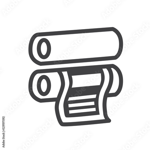 printing icon isolated sign symbol vector illustration