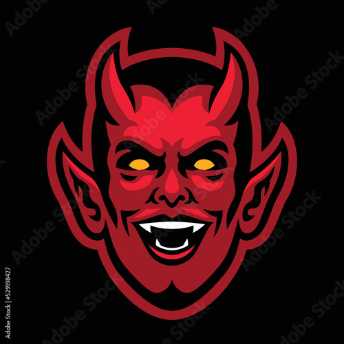 Vicious Devil Head Mascot Logo