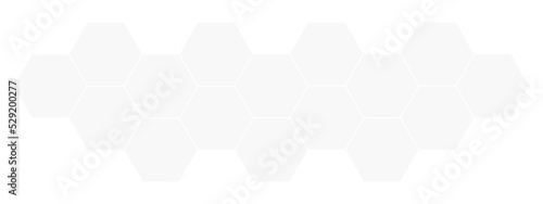 Light gray, 50 %, low opacity, hexagon, honeycomb pattern with no strokes. Isolated vector illustration, transparent background. Use for photo collection, collage, overlay, montage, layer mask.