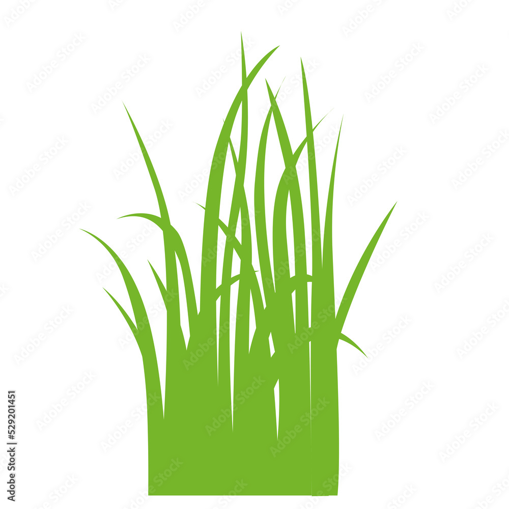Wavy grass silhouette